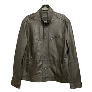 John Varvatos Men's Leather Jacket Sheep Skin Size 56 /US 46 / US Large